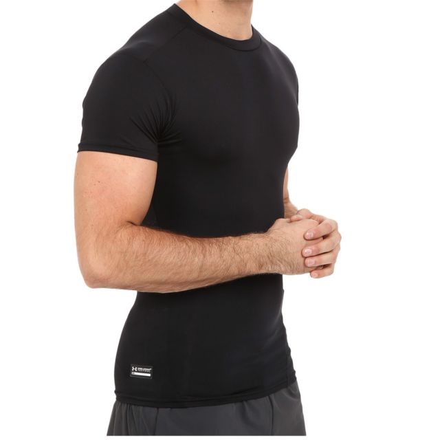 UA Tactical Men’s Heatgear Compression T-Shirt - Black